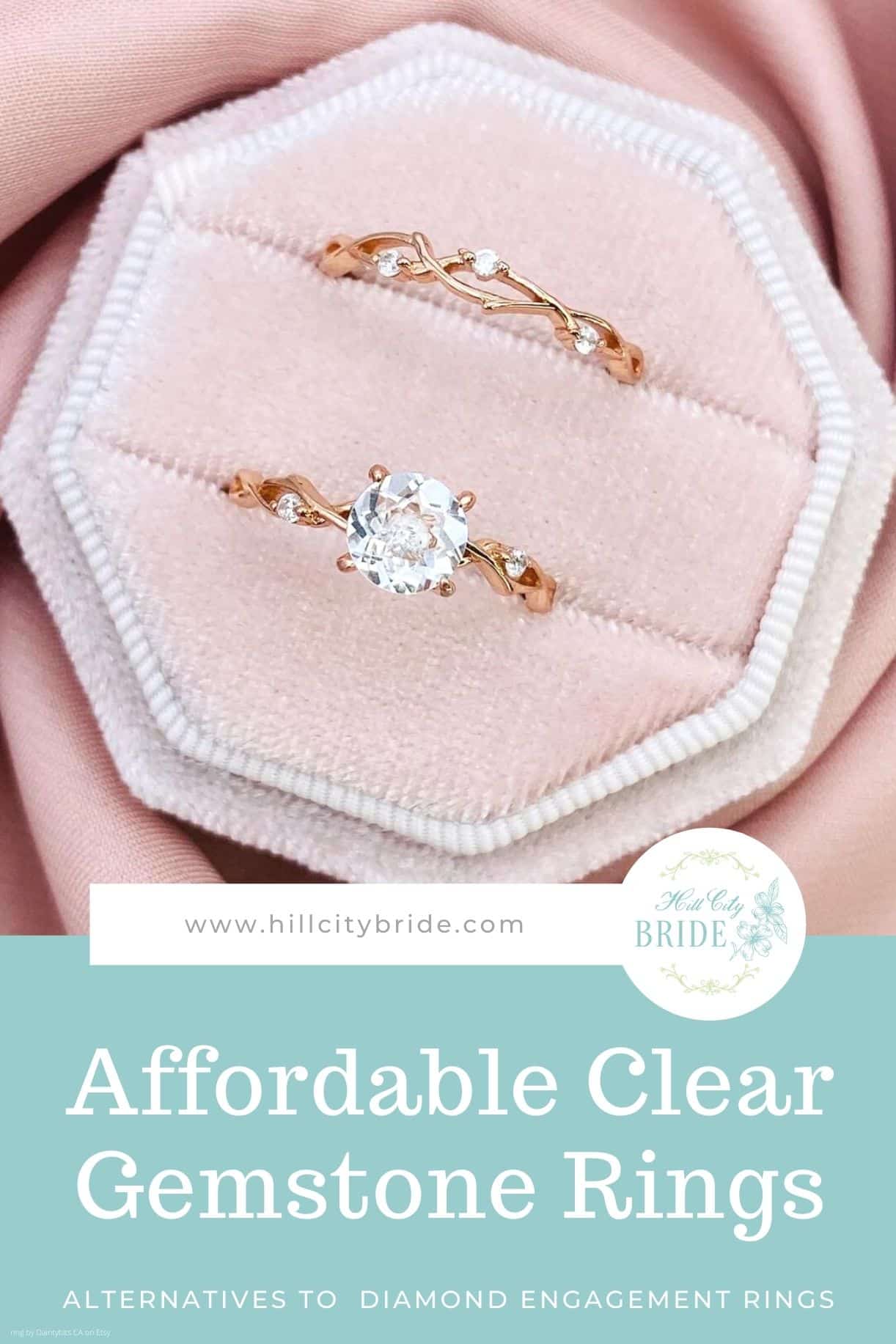 Clear Gemstone Engagement Rings as Affordable Diamond Alternatives