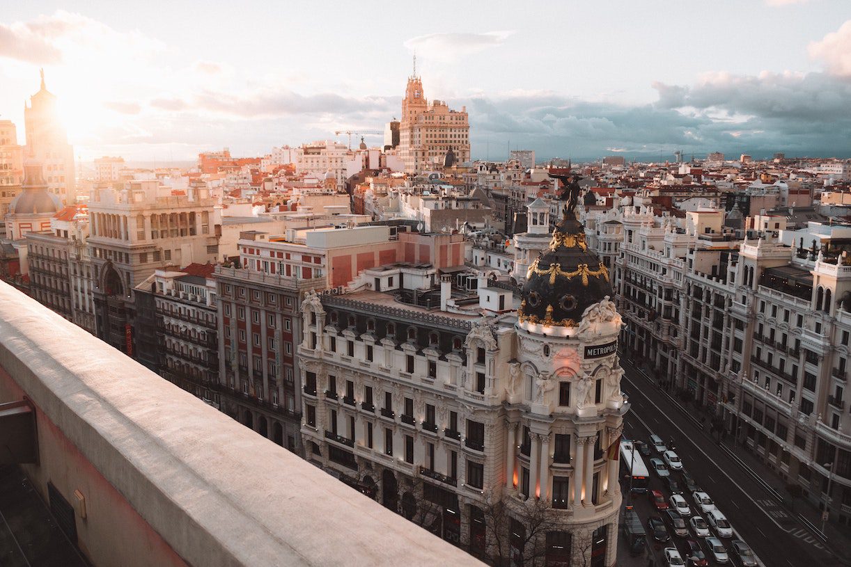 Aerial View of Madrid Spain
