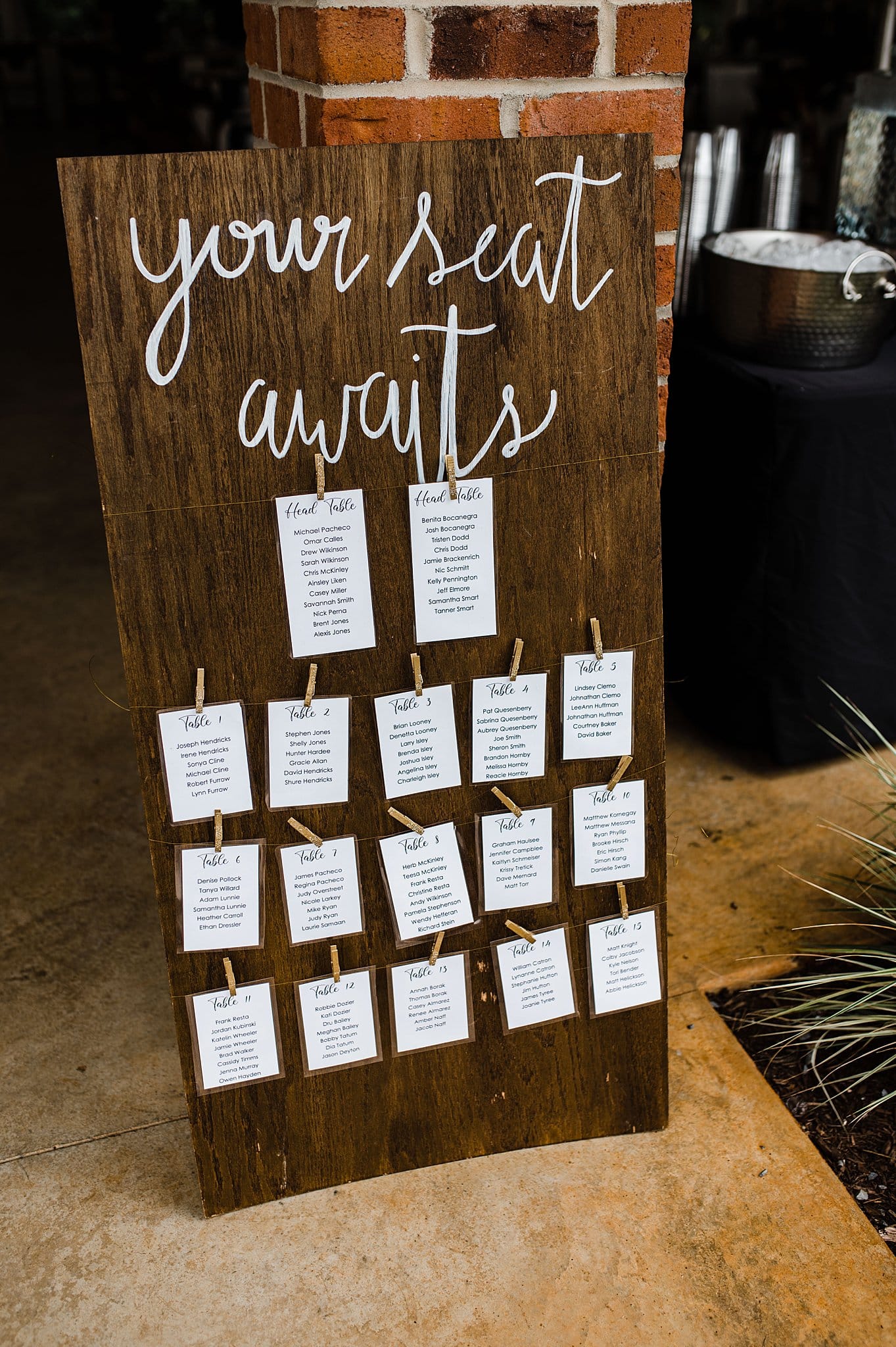 Red and Pink Wedding Theme Seating Chart