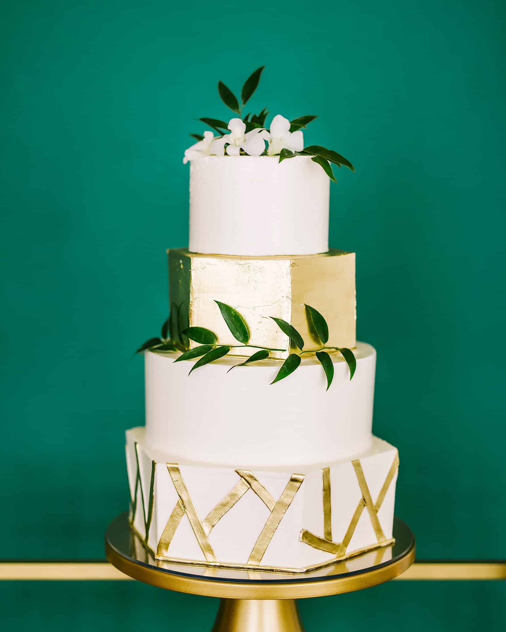 Minimalist Wedding Inspiration Geometric Cake