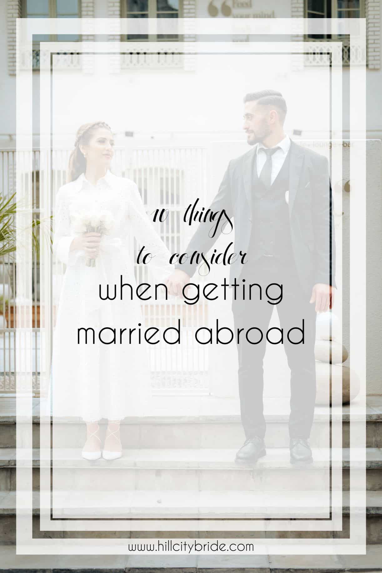 Considerations for Getting Married Abroad