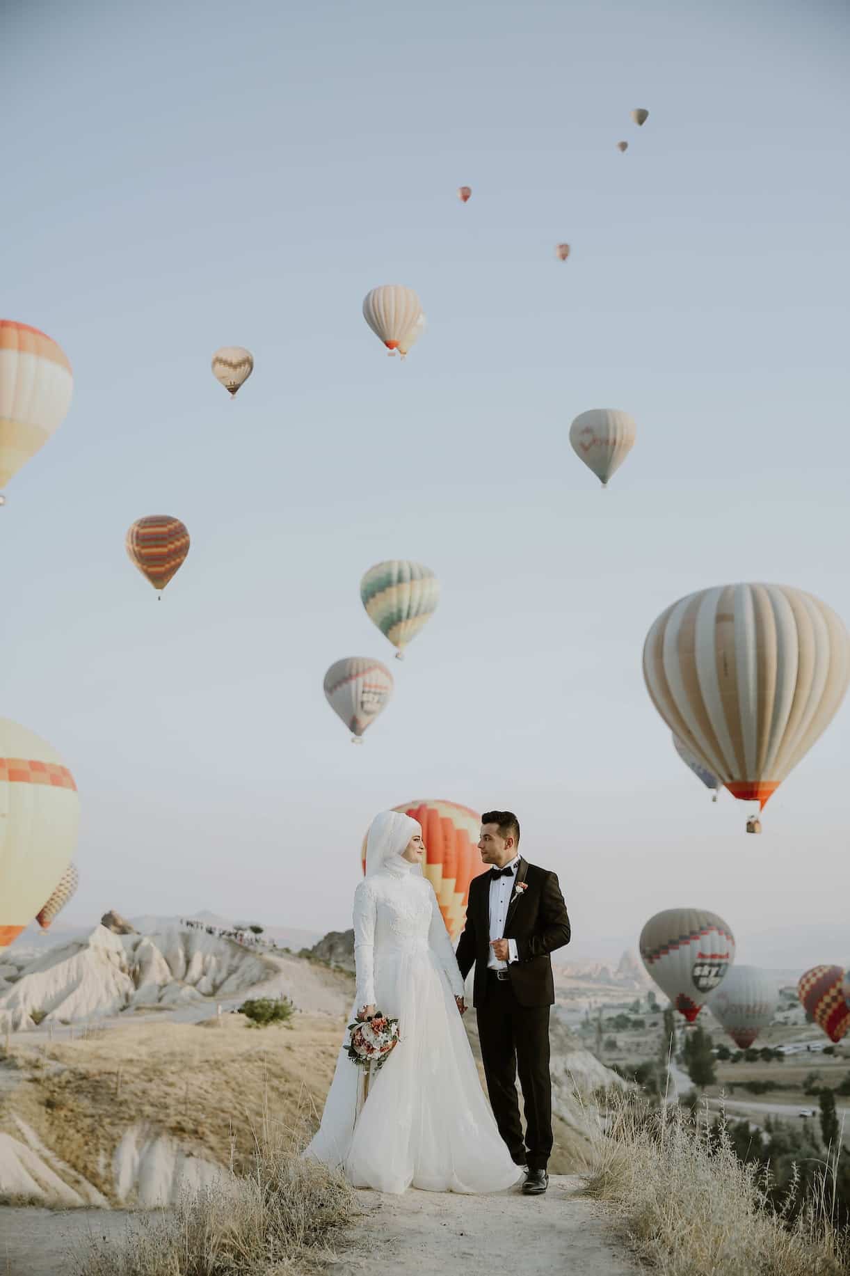 Couple Destination Wedding with Hot Air Balloons