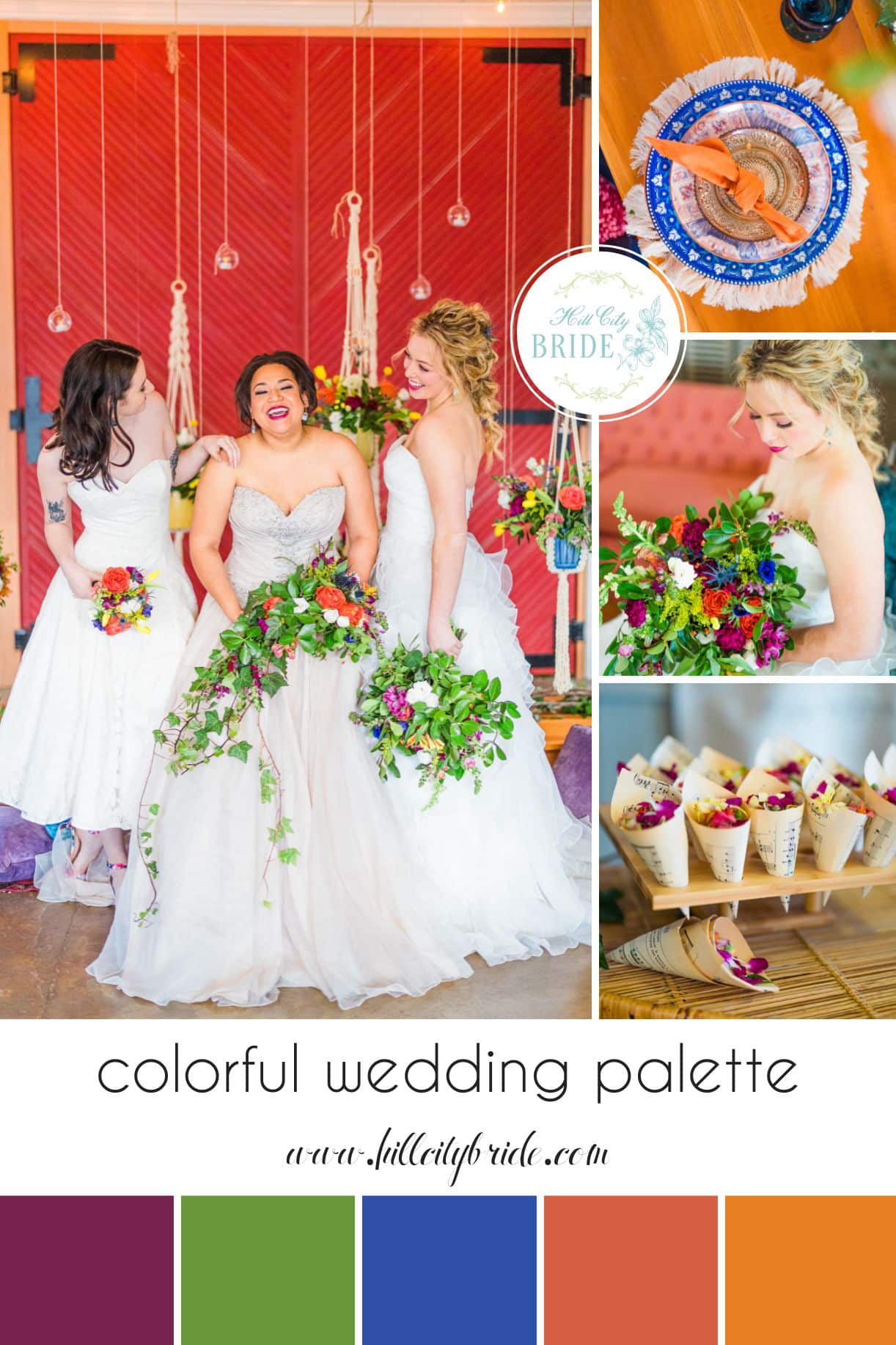 Rainbow Wedding Theme Color Palette