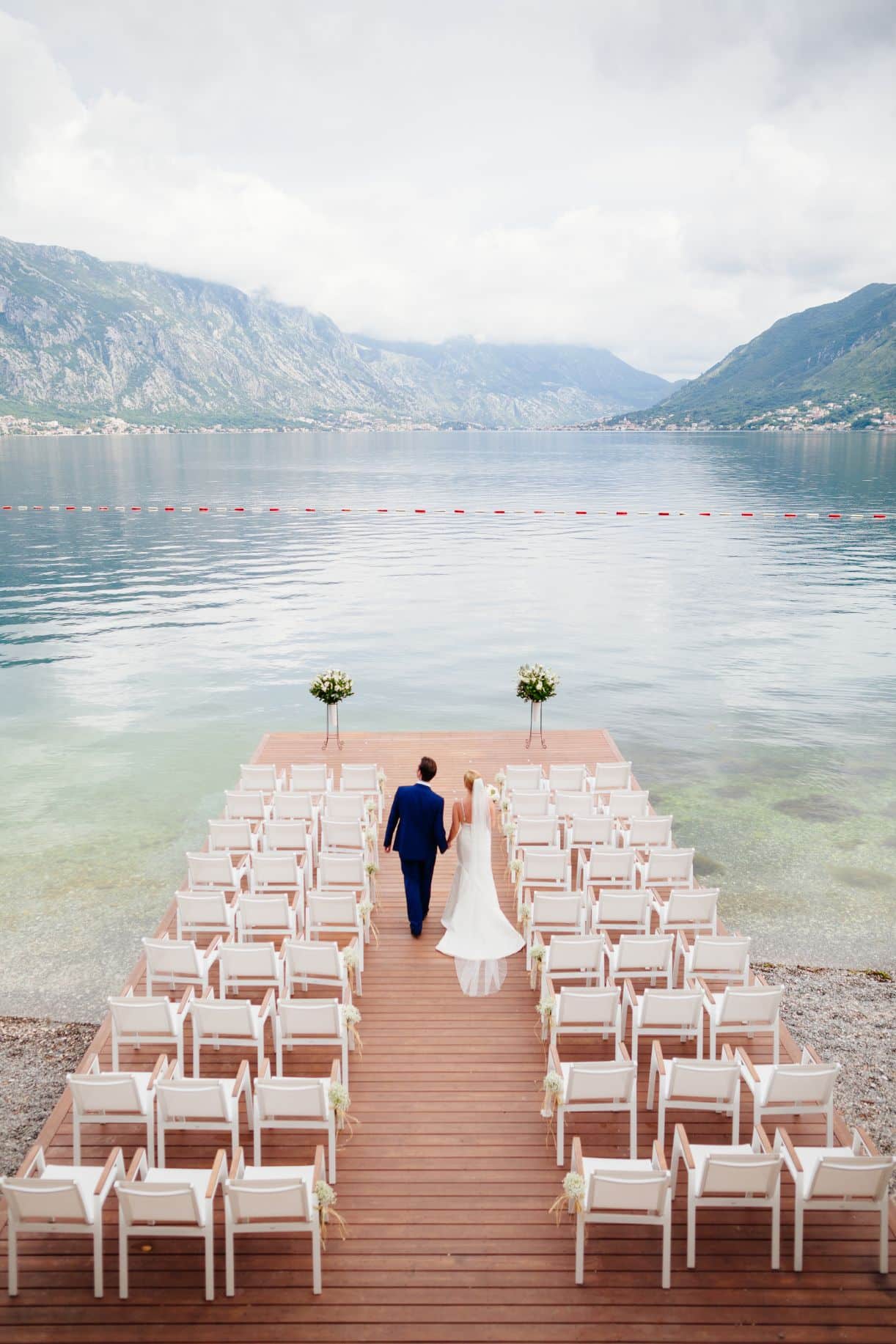 Couple Getting Married by Lake