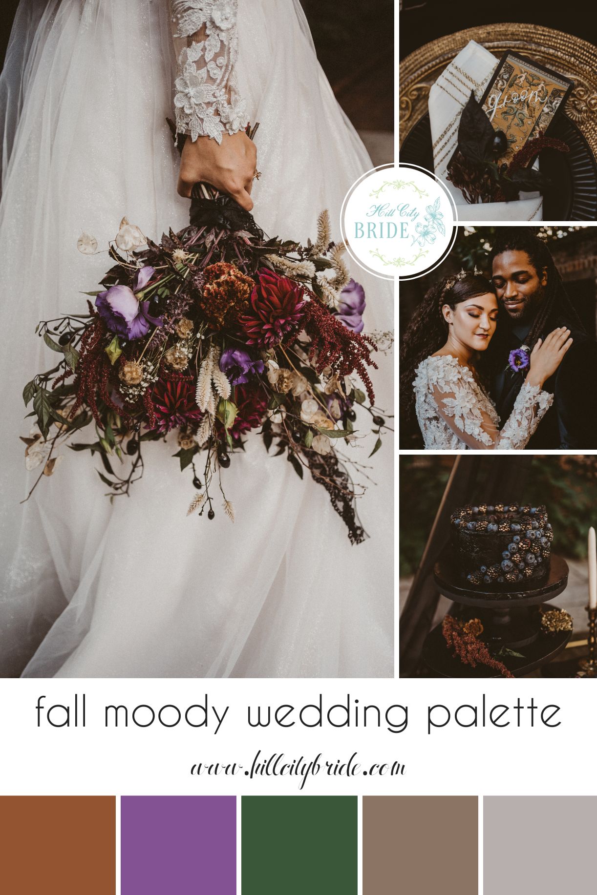 Moody Wedding Color Palette