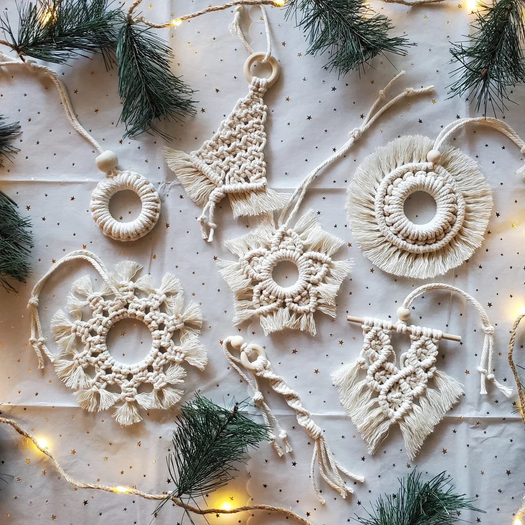 Macrame Etsy Christmas Ornaments