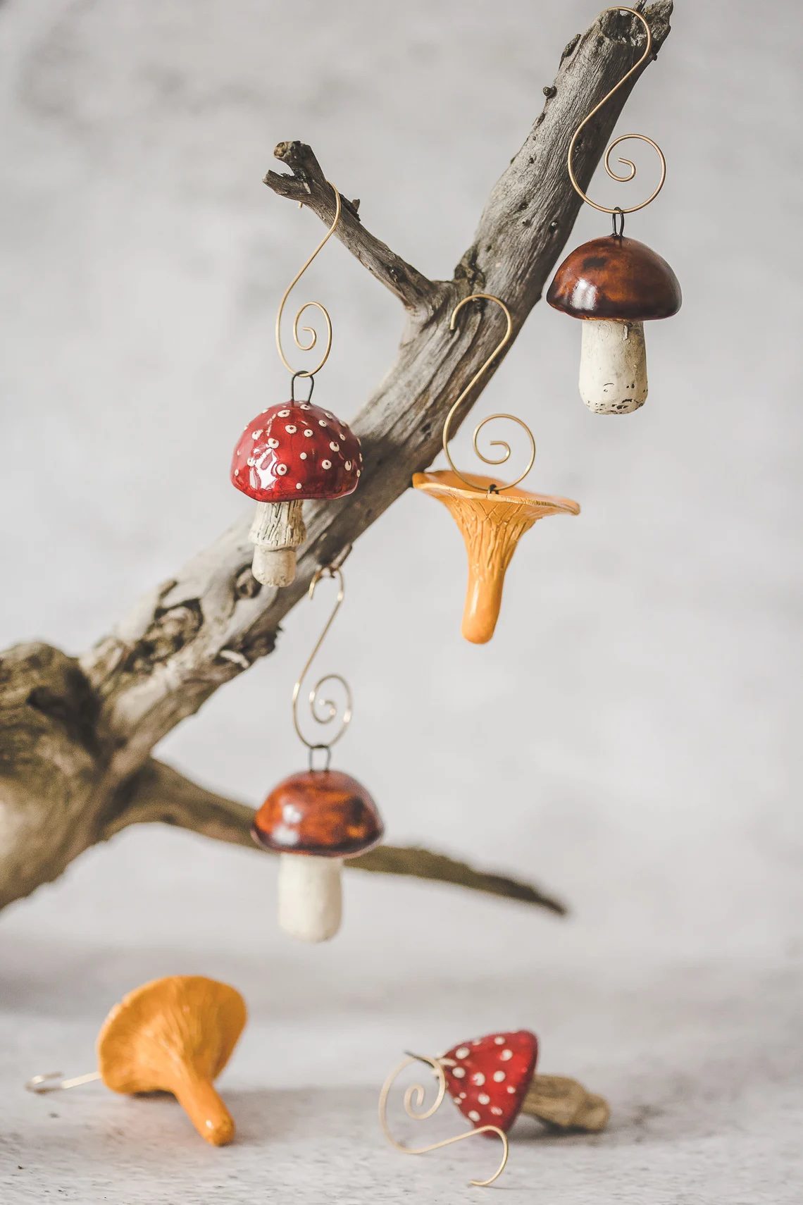 Toadstool Christmas Ornament Mushroom Handmade