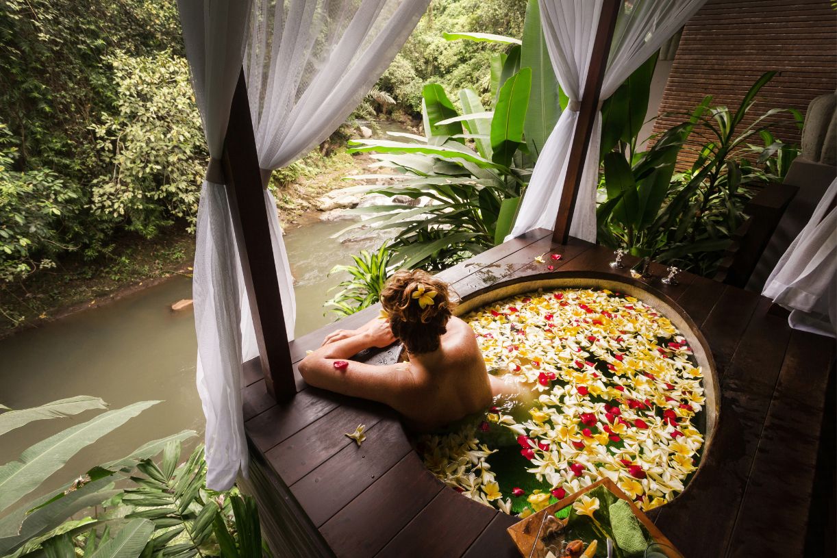 Bali Indonesia Flower Bath