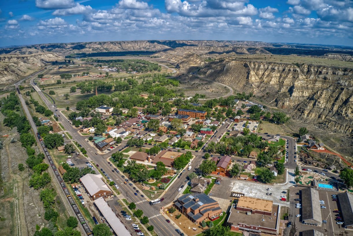 Medora North Dakota Aerial View