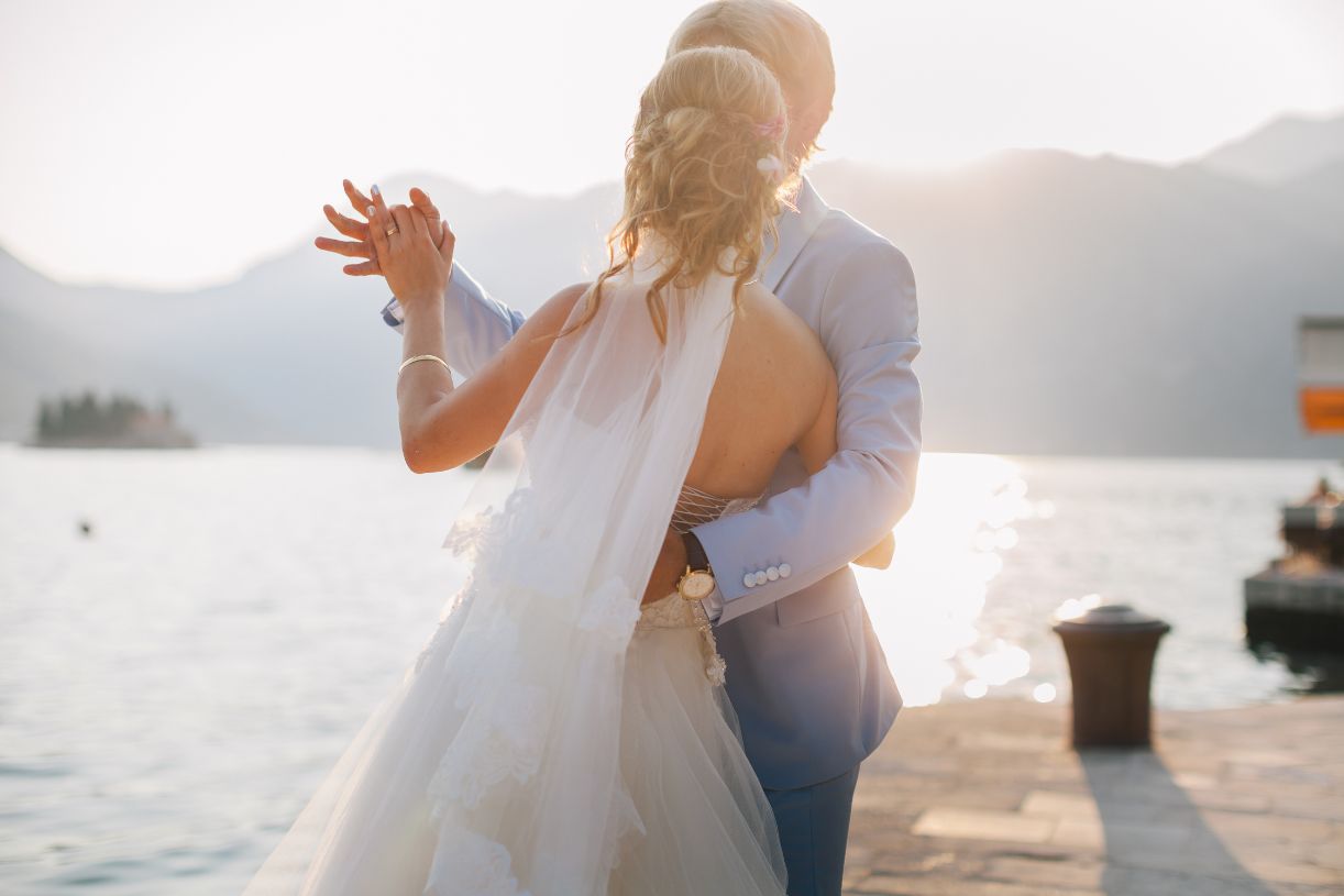 Bride and Groom Outdoors