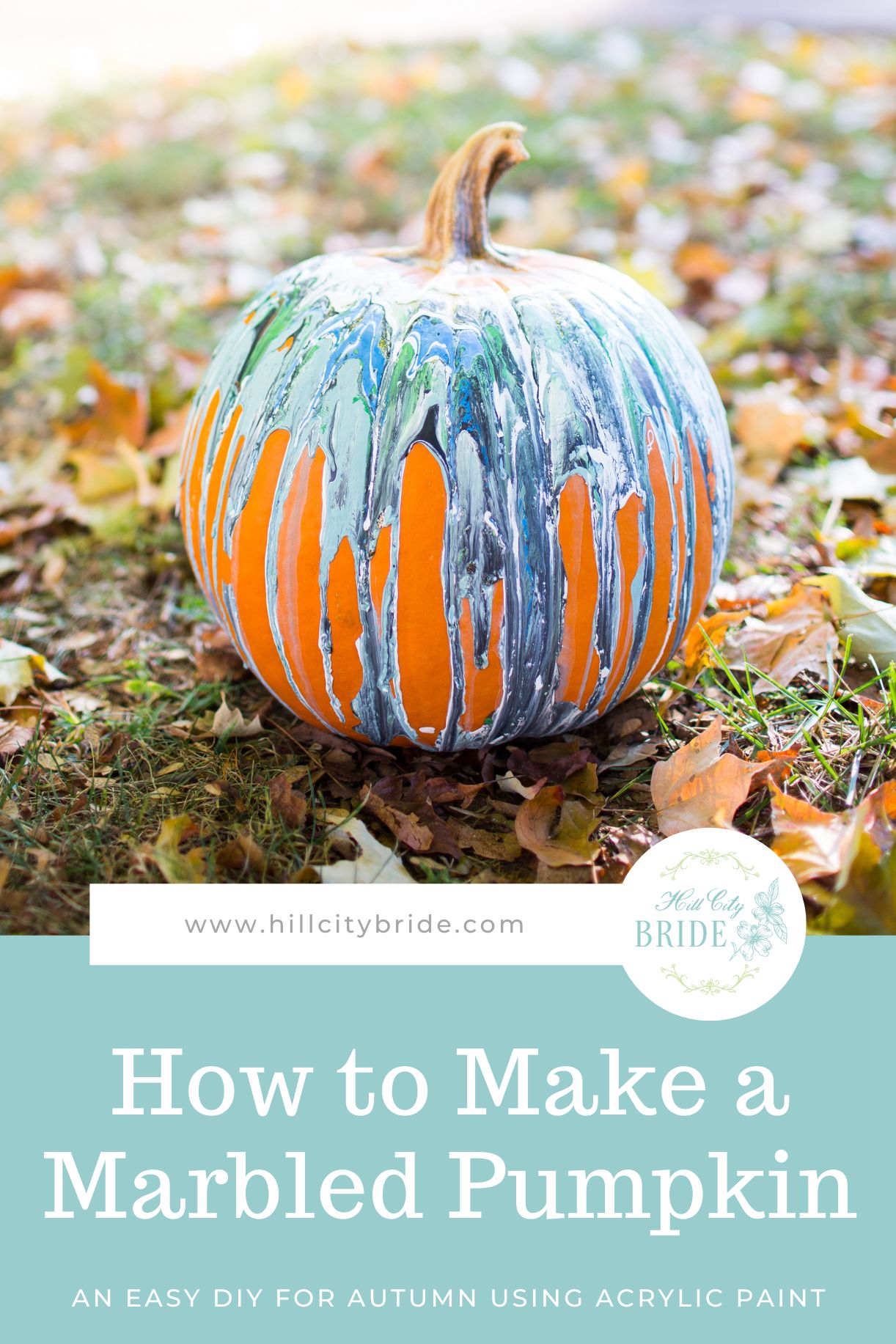How to Make Marbled Pumpkins Acrylic Paint